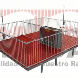 Modulo de dos corrales cerdos en destete de 160x250 cm